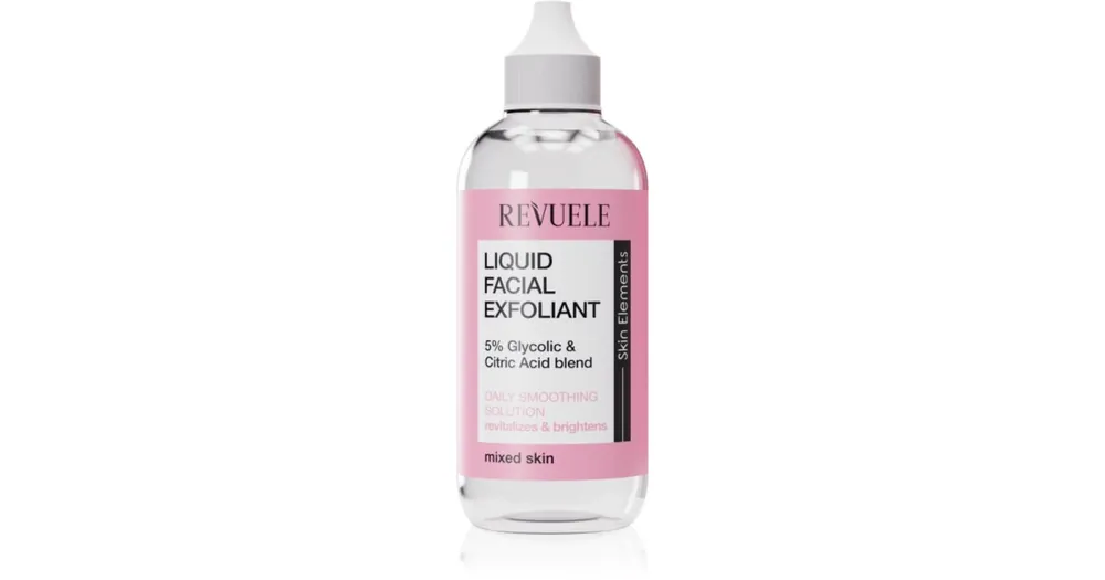 RevueleLiquid Facial Exfoliant 5% Glycolic + Citric Acid blend hámlasztó peeling szérum kombinált bőrre Gyors kiszállítás