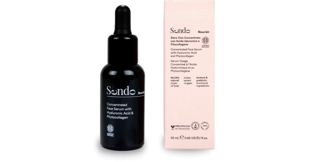 Gyors szállítás SendoNourish Concentrated Face Serum with Hyaluronic Acid & Phytocollagen koncentrátum hialuronsavval és fitokollagénnal
