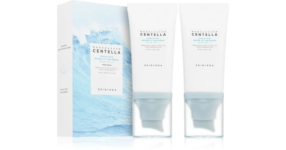 Olcsó SKIN1004Madagascar Centella Hyalu-Cica Water-Fit Sun Serum Twin Pack védő szérum hidratáló hatással dupla csomagolás