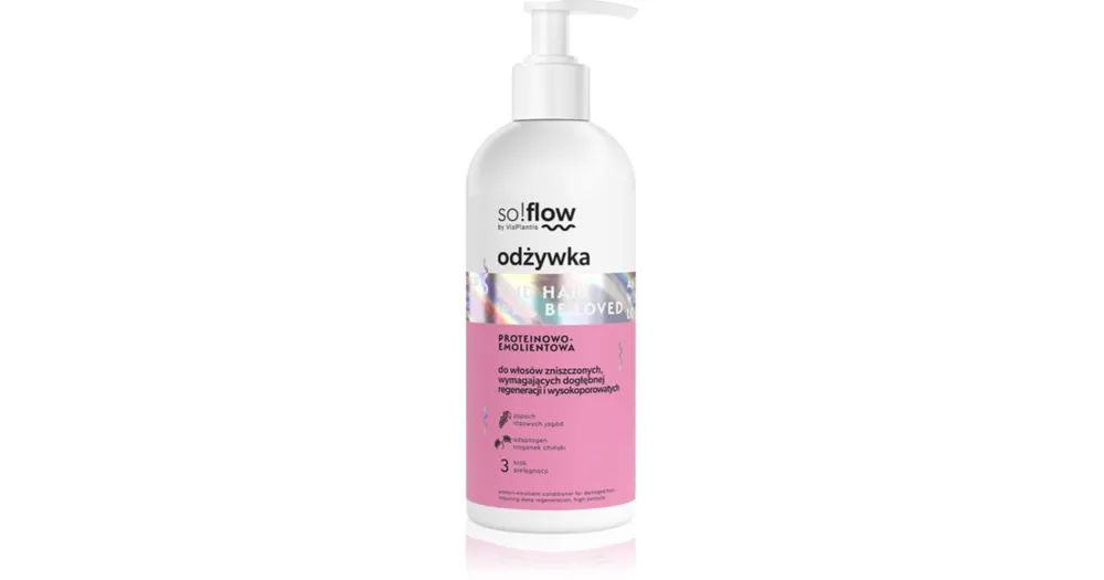 Nézd meg most so!flowDamaged Hair Protein-Emollient Conditioner erősítő kondicionáló a károsult hajra