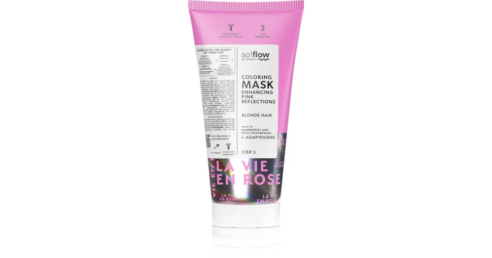 so!flowColoring Mask Blonde Hair intenzív színező pakolás Kedvezményes ár
