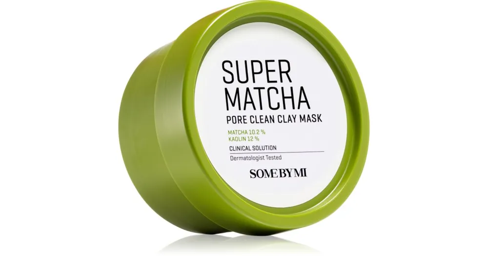 Árcsökkenés Some By MiSuper Matcha Pore Clean Clay Mask tisztító agyagos arcmaszk a pórusok összehúzására