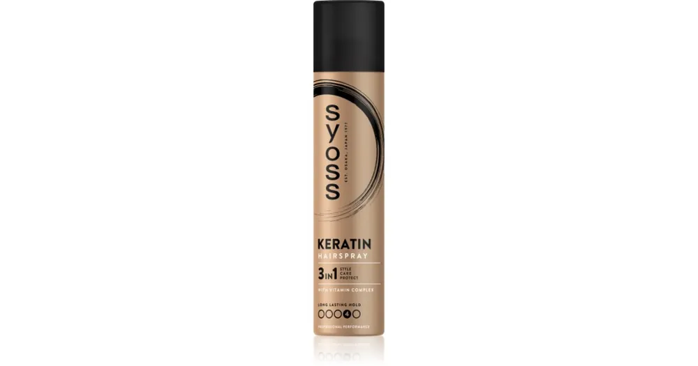 SyossKeratin Hairspray hajlakk extra erős fixáló hatású Expressz szállítás
