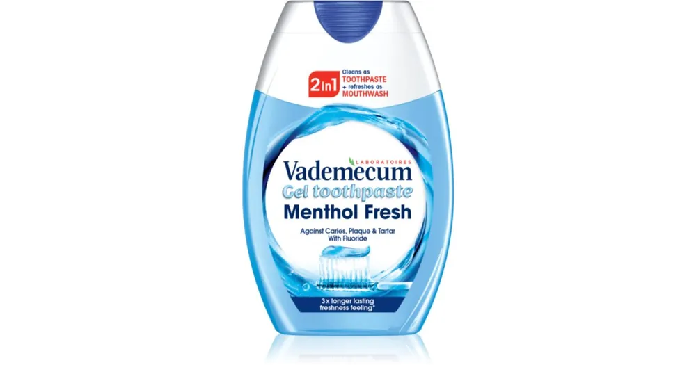 Vademecum2 in1 Menthol Fresh szájvíz és fogkrém 2 az 1-ben Árengedmény