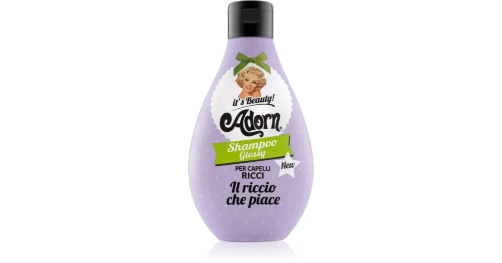 AdornGlossy Shampoo sampon hullámos és göndör hajra a hullámos és göndör haj fényéért Outlet