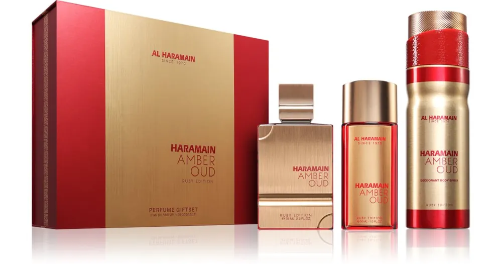 Al HaramainAmber Oud Ruby Edition ajándékszett unisex Prémium