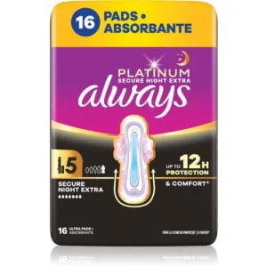 Legjobb ár AlwaysPlatinum Night Extra Size 5 egészségügyi betétek éjszakára