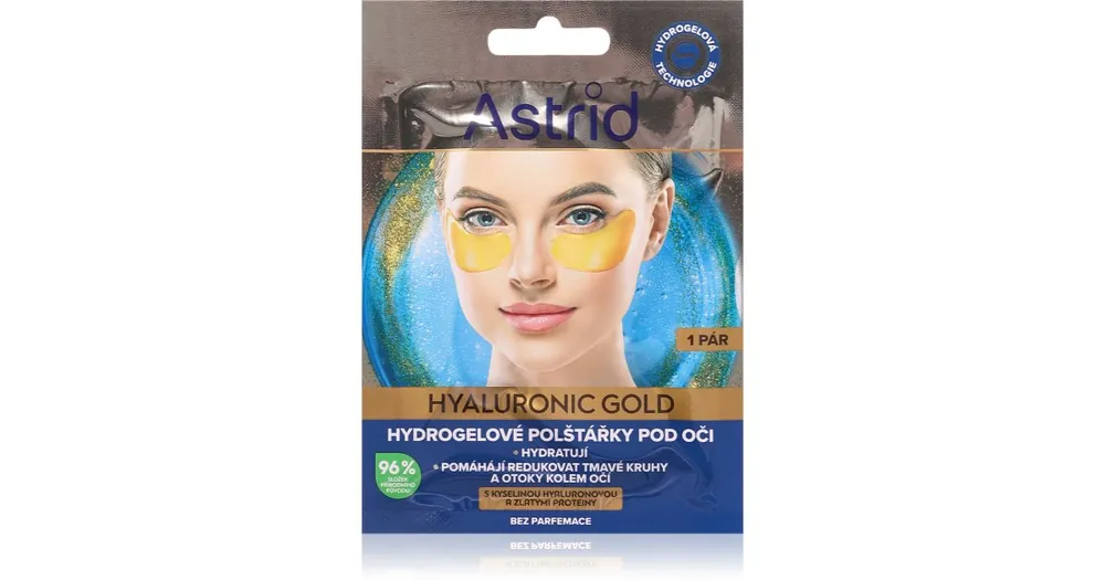 AstridHyaluronic Gold szemmaszk a ráncok, duzzanatok és sötét karikák ellen Szuper ajánlat