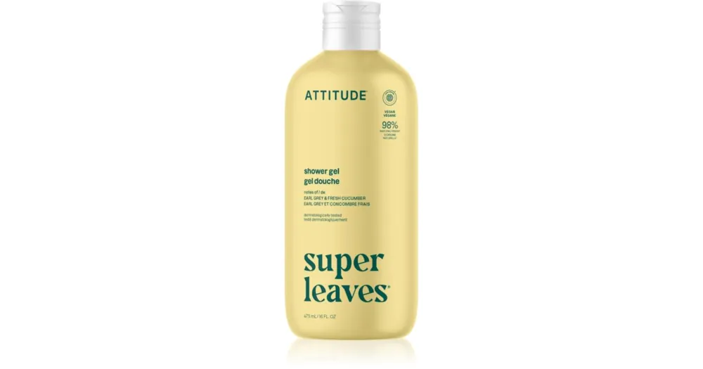 Különleges ajánlat AttitudeSuper Leaves Earl Grey & Fresh Cucumber tusfürdő gél