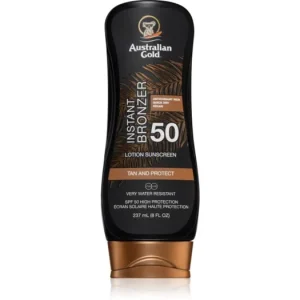 Újdonság Australian GoldLotion With Bronzer védő ápolás a káros napsugarakkal szemben bronzosítóval