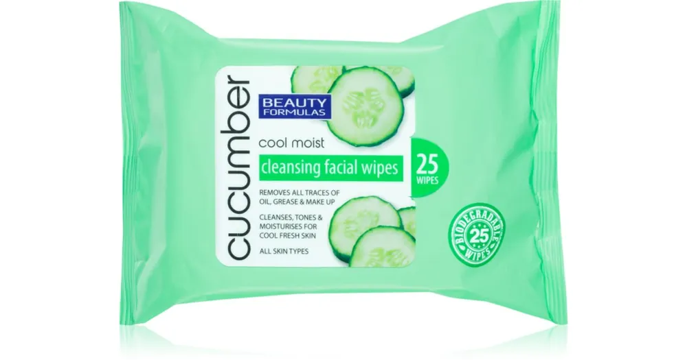 Biztonságos fizetés Beauty FormulasCucumber tisztító törlőkendő uborka kivonattal