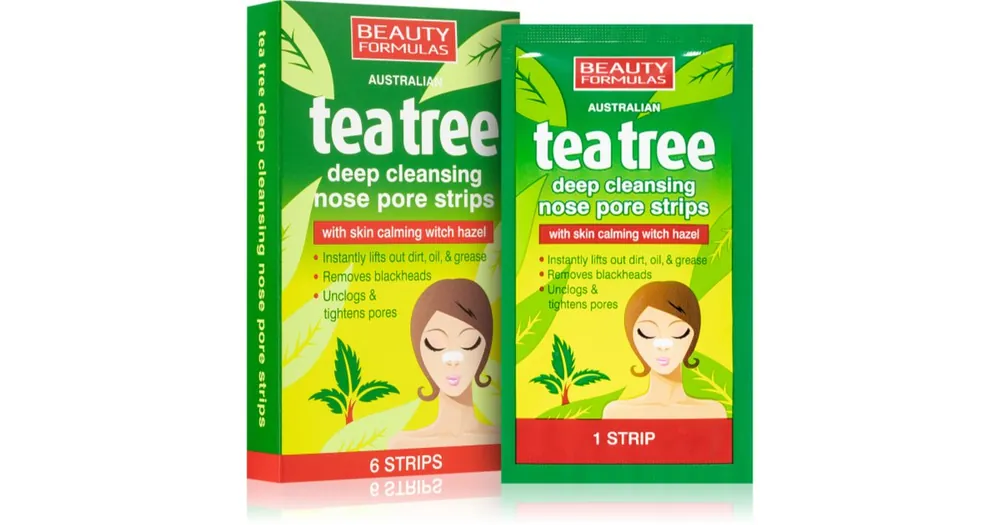 Beauty FormulasTea Tree tisztító tapasz az orr eltömődött pórusaira Kedvezmény