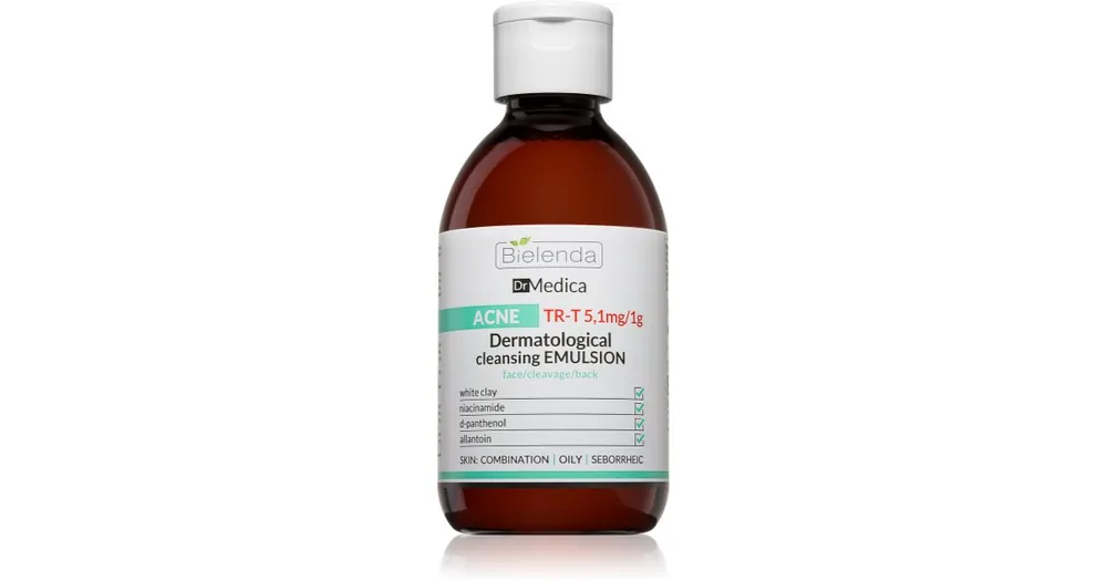 BielendaDr Medica Acne bőrgyógyászati tisztító emulzió az aknéra hajlamos zsíros bőrre Különleges ajánlat