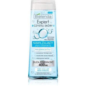 BielendaExpert Pure Skin Moisturizing micellás víz normál és száraz, érzékeny bőrre 3 az 1-ben Árcsökkenés