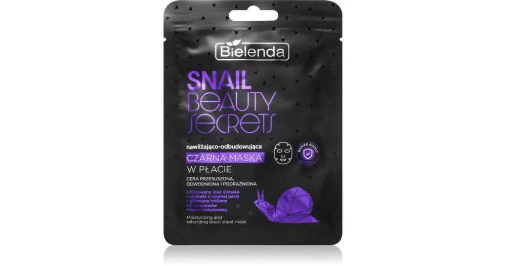 Ajánlat BielendaSnail Beauty Secrets hidratáló gézmaszk a száraz és irritált bőrre
