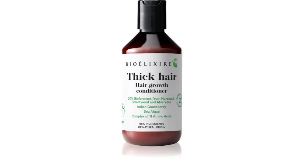 BioélixireThick Hair kondicionáló a haj növekedéséért és megerősítéséért a hajtövektől kezdve Legkelendőbb