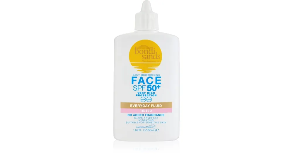 Bondi SandsSPF 50+ Everyday Face Fluid gyengéd tonizáló fluid az arcra Prémium