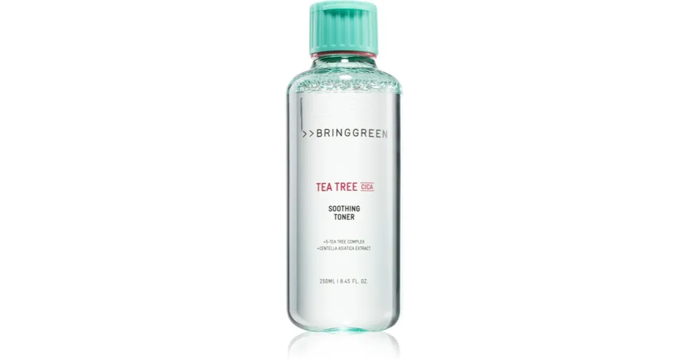 BRINGGREENTea Tree Cica Soothing Toner nyugtató tonikum hidratáló hatással Kedvezmény