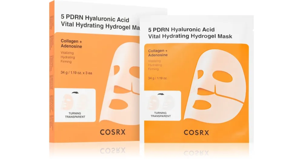 Vedd meg most Cosrx5 PDRN Hyaluronic Acid Vital Hydrating Hydrogel Mask intenzív hidrogélmaszk az élénk és kisimított arcbőrért