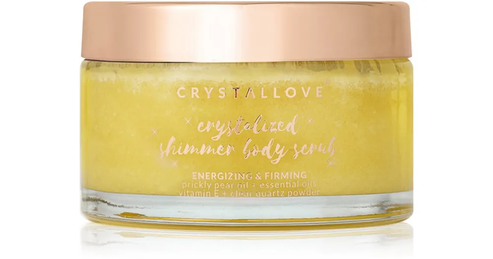 CrystalloveClear Quartz Shimmer Body Scrub testpeeling Expressz kézbesítés