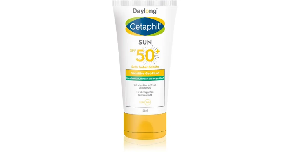 DaylongCetaphil SUN Sensitive gyengéd védő folyadék az érzékeny arcbőrre Újdonság