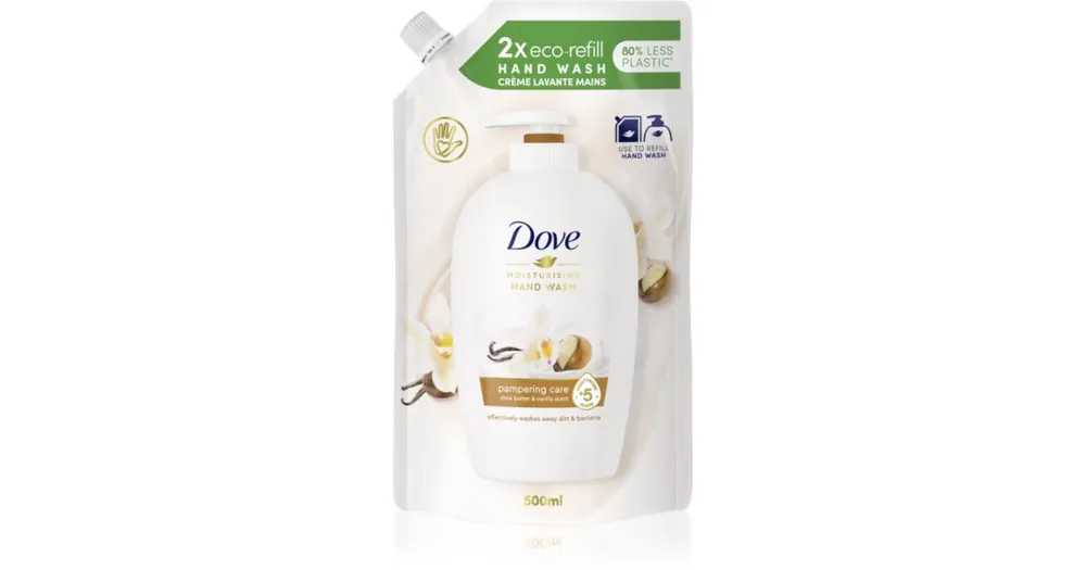 Nézd meg most DovePurely Pampering Shea Butter & Vanilla folyékony szappan utántöltő
