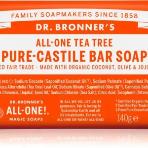 Nézd meg most Dr. Bronner’sTea Tree Szilárd szappan