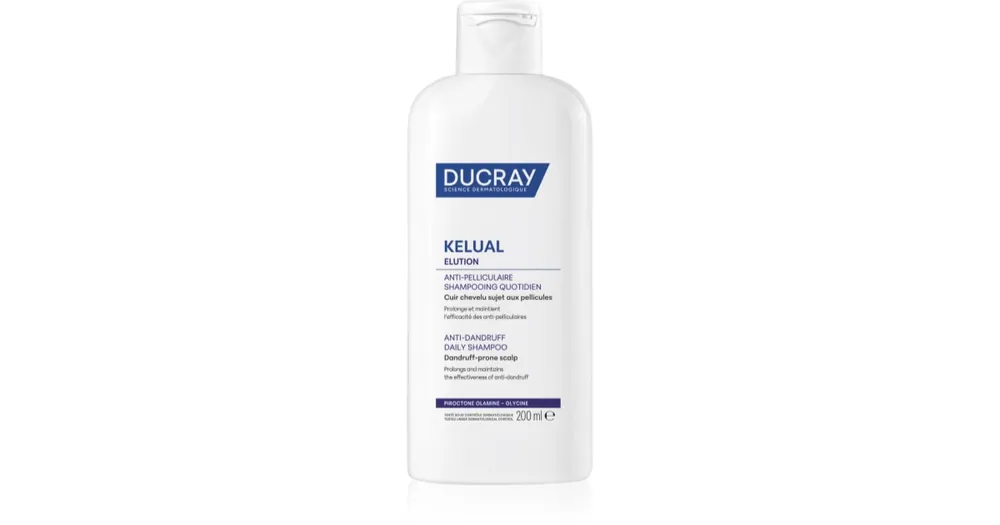 Kedvezményes ár DucrayKelual Elution Anti-Dandruff Daily Shampoo újraépítő sampon az érzékeny fejbőr egyensúlyának helyreállítására