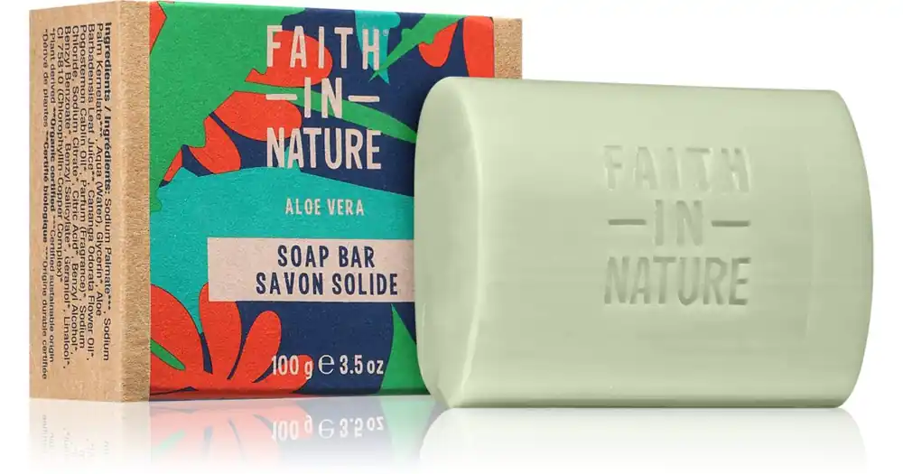 Kedvezményes ár Faith In NatureHand Made Soap Aloe Vera természetes szilárd szappan aloe verával