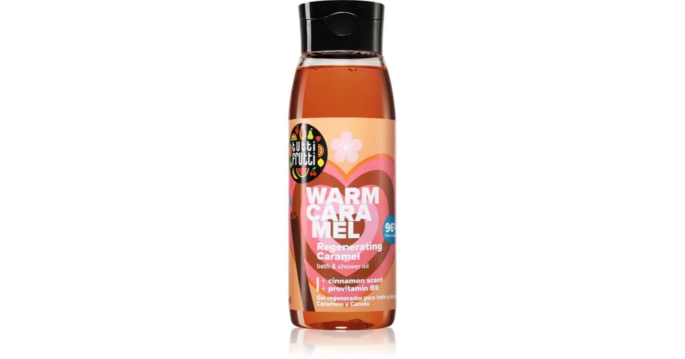 FarmonaTutti Frutti Caramel & Cinnamon regeneráló tusfürdő gél olajjal Szuper akció