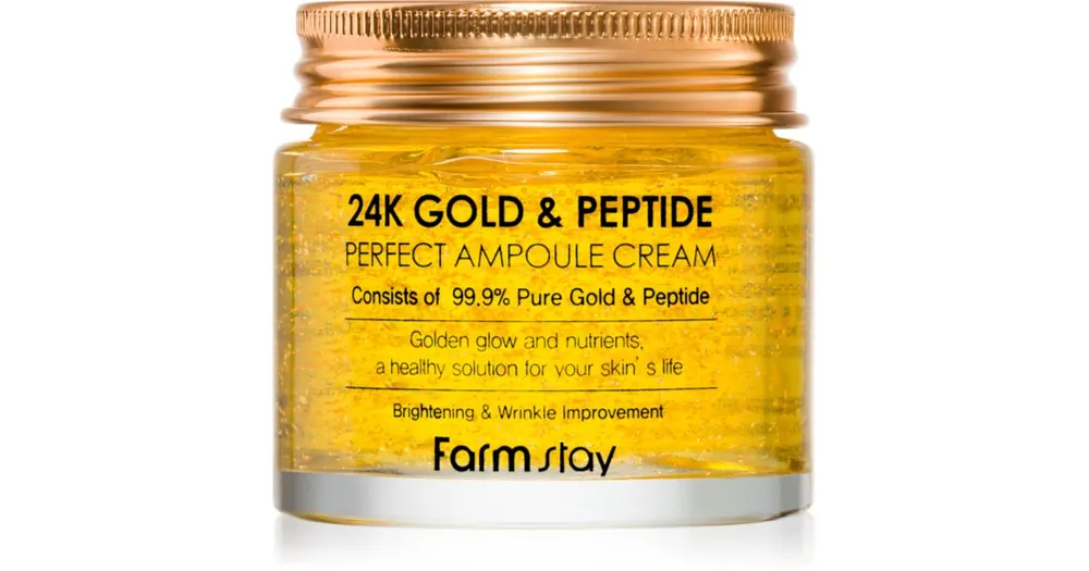 Farmstay24K Gold & Peptide Perfect Ampoule Cream hidratáló krém a bőröregedés ellen Gyors kiszállítás