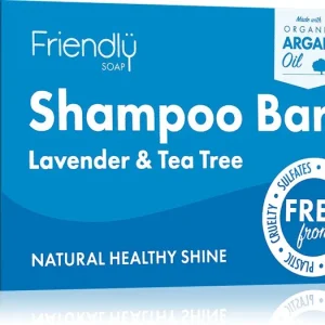 Friendly SoapNatural Shampoo Bar Lavender and Tea Tree természetes szappan hajra Szezonális akció
