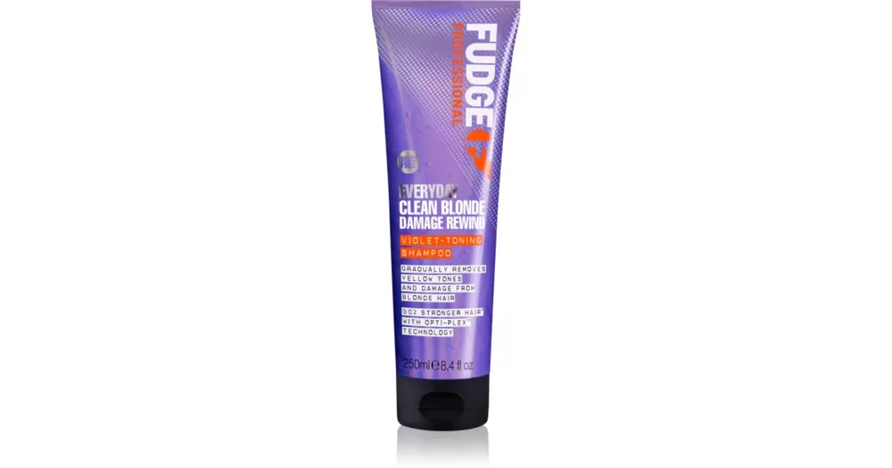 Árengedmény FudgeEveryday Clean Blonde Damage Rewind Shampoo gyengéd sampon mindennapos használatra a szőke és melírozott hajra