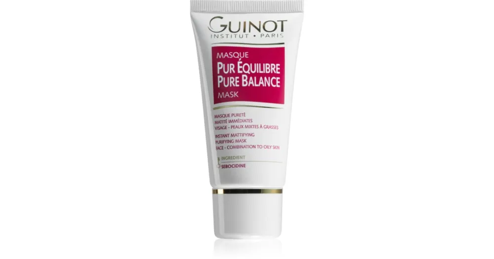 GuinotPure Balance pórusösszehúzó tisztító arcmaszk a túlzott faggyú termelődés ellen Vásárlói kedvenc