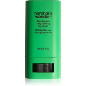 Árcsökkenés Haruharu WonderBlack Bamboo Daily Soothing Sun Shield napozó krém stift nyugtató hatással