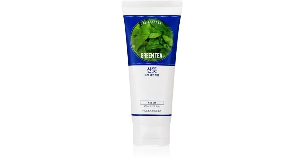 Holika HolikaDaily Fresh Green Tea tisztító hab a faggyútermelés szabályozására zöld teával Kihagyhatatlan ajánlat