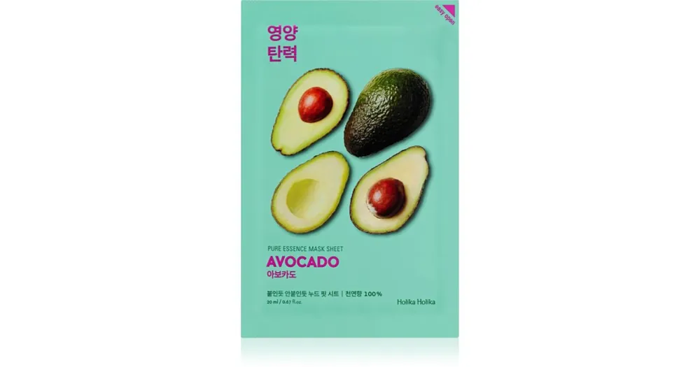 Holika HolikaPure Essence Avocado nyugtató hatású gézmaszk Különleges ajánlat