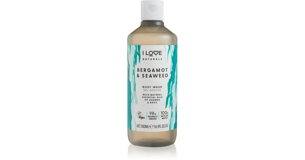 Árcsökkenés I LoveNaturals Bergamot & Seaweed parfümös tusfürdő