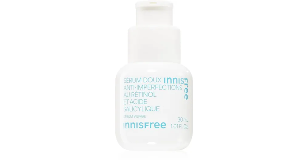 Vedd meg most innisfreeGentle Retinol Salicylic Anti-Blemish Serum nyugtató arcszérum a pattanásos bőr hibáira
