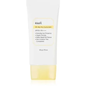 KlairsAll-day Airy Sunscreen könnyed védő géles krém SPF 50+ Kedvezmény