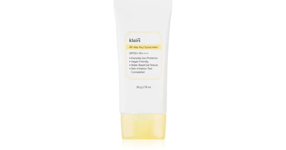KlairsAll-day Airy Sunscreen könnyed védő géles krém SPF 50+ Kedvezmény