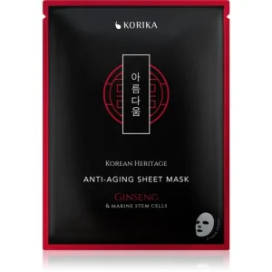 Korlátozott ajánlat KORIKAKorean Heritage Red Ginseng & Adenosine Anti-aging Sheet Mask ráncok elleni gézmaszk