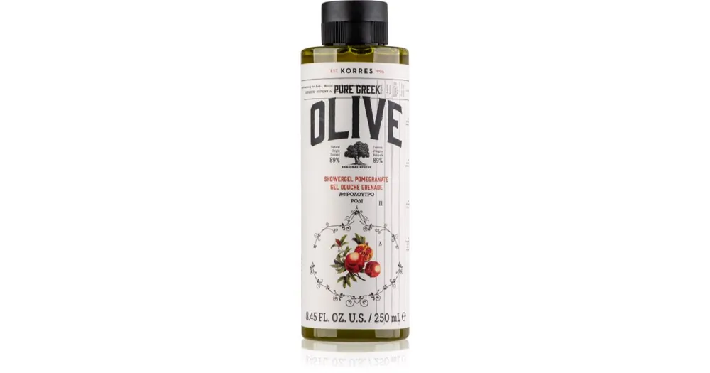 Olcsó KorresPure Greek Olive & Pomegranate energizáló tusfürdő gél