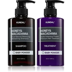 Legnépszerűbb KUNDALHoney & Macadamia Baby Powder szett száraz és sérült hajra