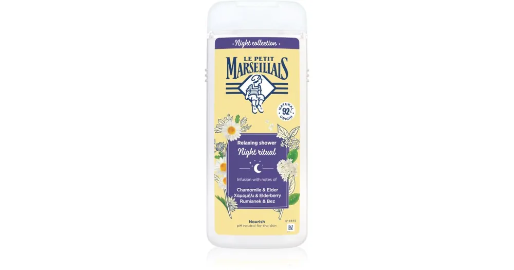 Le Petit MarseillaisNight Collection Chamomile & Elder relaxáló tusfürdő gél Kiárusítás