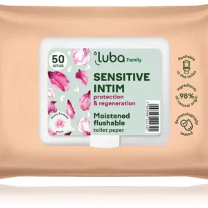 Végkiárusítás LubaFamily Sensitive Intim nedves WC papír
