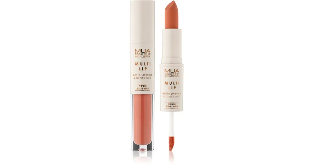 MUA Makeup AcademyMulti Lip Nude Edition hosszan tartó rúzs és ajakfény duo Különleges ajánlat