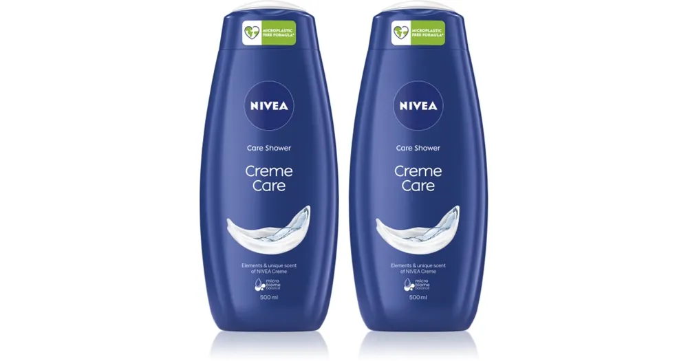 Rendeld meg most NIVEACreme Care krémes tusoló gél takarékos kiszerelés 2 x 500 ml