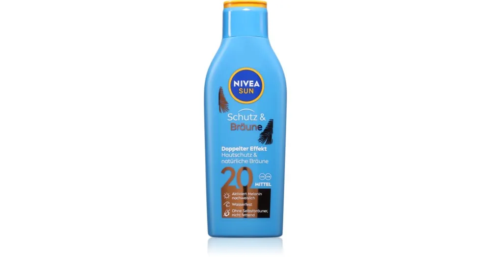 Azonnali szállítás NIVEASUN Protect & Bronze intenzív napozótej SPF 20