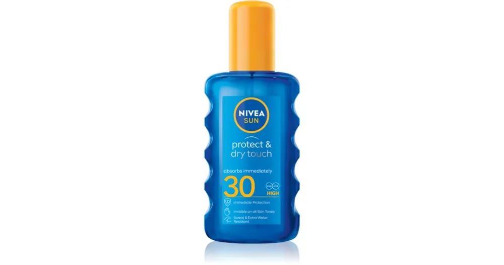 NIVEASUN Protect & Dry Touch láthatatlan napozó spray SPF 30 Csak ma